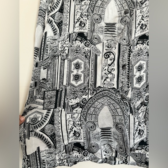 Unique Vintage 100% silk Long Sleeve shirt size L - Picture 6 of 6